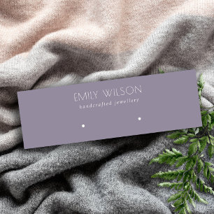 Minimal einfache Dusky Lilac Lila Netzklettanzeige Mini Visitenkarte