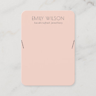Minimal einfache Dusky Peach Necklace Display Visitenkarte