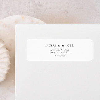 Minimal einfache Elegante Hochzeit-Rücksendeadress