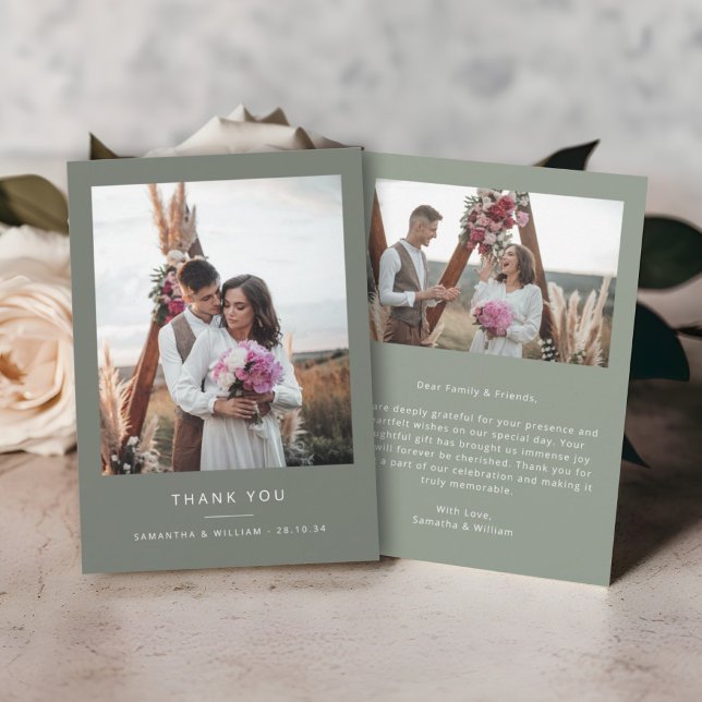 Minimal einfache Hochzeit danke Ihnen 2 Bilder (Von Creator hochgeladen)