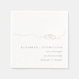 Minimal einfache Hochzeiten Rosa Hochzeit Serviette