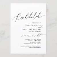 Minimal einfache Hochzeitseinladung neu geplant