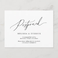 Minimal einfache Hochzeitseinladung verschoben