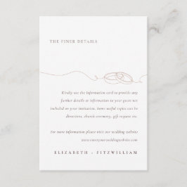 Minimal einfache Hochzeitsraten | Blush Wedding In Begleitkarte