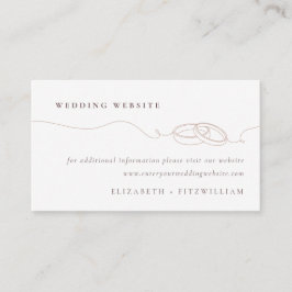 Minimal einfache Hochzeitssender-Blush-Website Begleitkarte