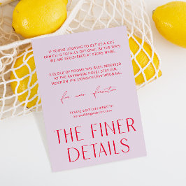 Minimal Einfache Lila & Magenta Einschließkarte Begleitkarte