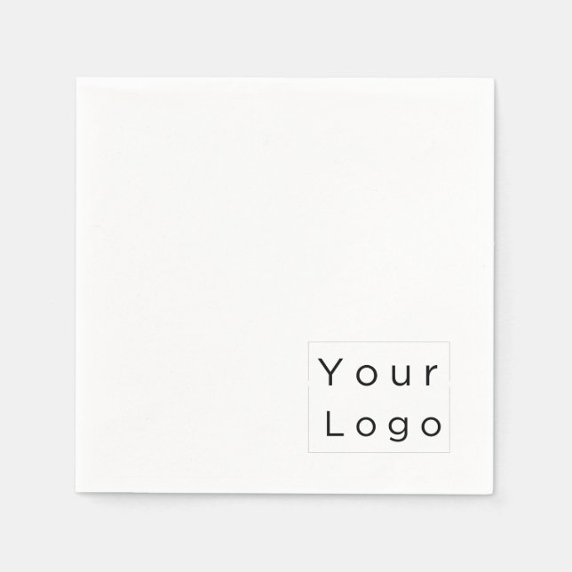 Minimal einfache Logo Hostel Bed & Breakfast Info Serviette (Vorderseite)