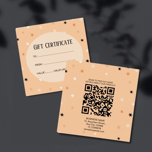 Minimal einfache Pastel Orange Black Star Muster (Von Creator hochgeladen)