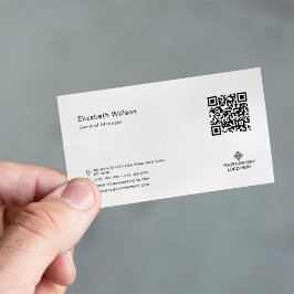 Minimal einfache QR-Code-Geschäftslogos Beruflich Visitenkarte