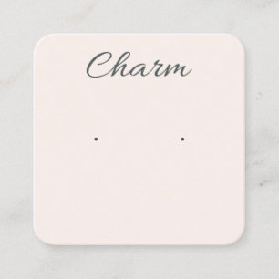 Minimal einfache Soft Blush-Logo-Vorführung Quadratische Visitenkarte