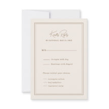 Minimal einfache Verzierte Frame Response Karte