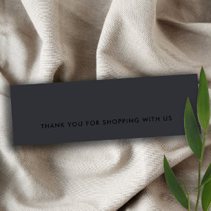 MINIMAL EINFACHER BLACK AUF SCHWARZ DANK DANK DANK MINI VISITENKARTE