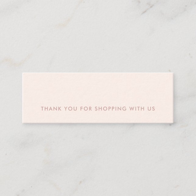 MINIMAL EINFACHER PINK BLUSH DANK DANK DANK DANK,  MINI VISITENKARTE (Vorderseite)