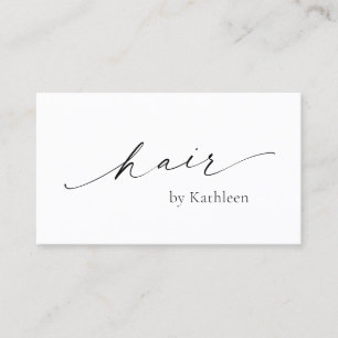 Minimal einfacher QR-Code Eleganter Haar Stylist M Visitenkarte