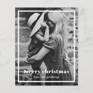 Minimal Einfaches Foto Elegante Weihnachtskarte