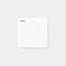 Minimal einfaches Memo Grid Post-it Klebezettel