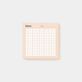 Minimal einfaches Memo Grid Post-it Klebezettel