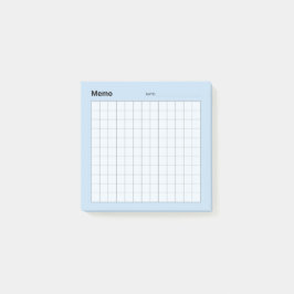 Minimal einfaches Memo Grid Post-it Klebezettel