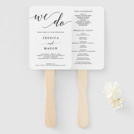 Minimal Elegance Wedding Program Fan Fächer