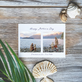 Minimal Elegant 2 Foto Muttertag Gruß Karte