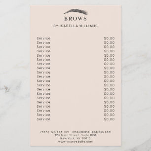 Minimal elegant Augenbrauen Flyer