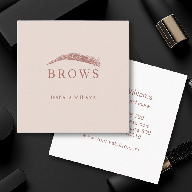 Minimal elegant Augenbrauen Visitenkarte (Minimal Elegant Eyebrow Salon Business card)