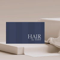Minimal Elegant Blue Stripes Friseur
