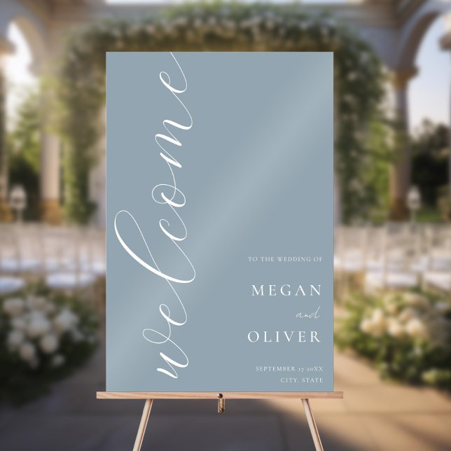 Minimal Elegant Calligrafy Script Wedding Willkomm Acrylschild (Von Creator hochgeladen)