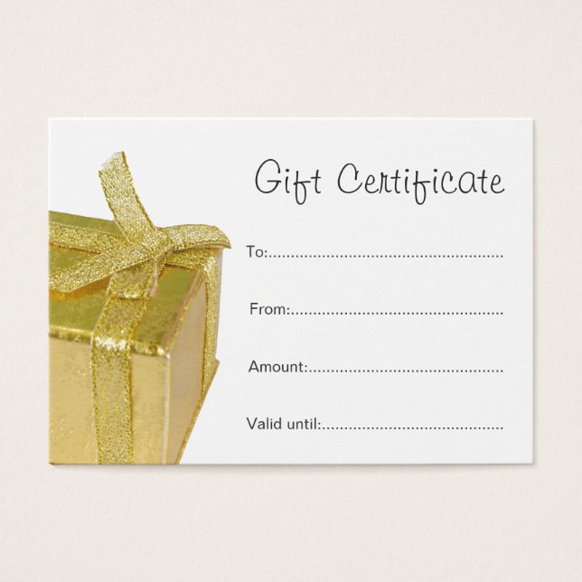 Minimal Elegant Clean Gold GeschenkBox Geschenkgut (Vorderseite)