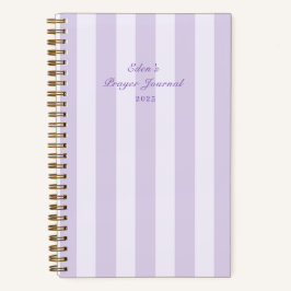 Minimal elegant gestreiftes Gebetsblatt Notizbuch