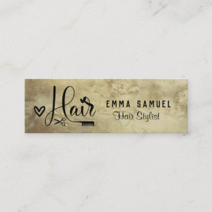 Minimal Elegant Gold Foil Fairstylist Mini Visitenkarte