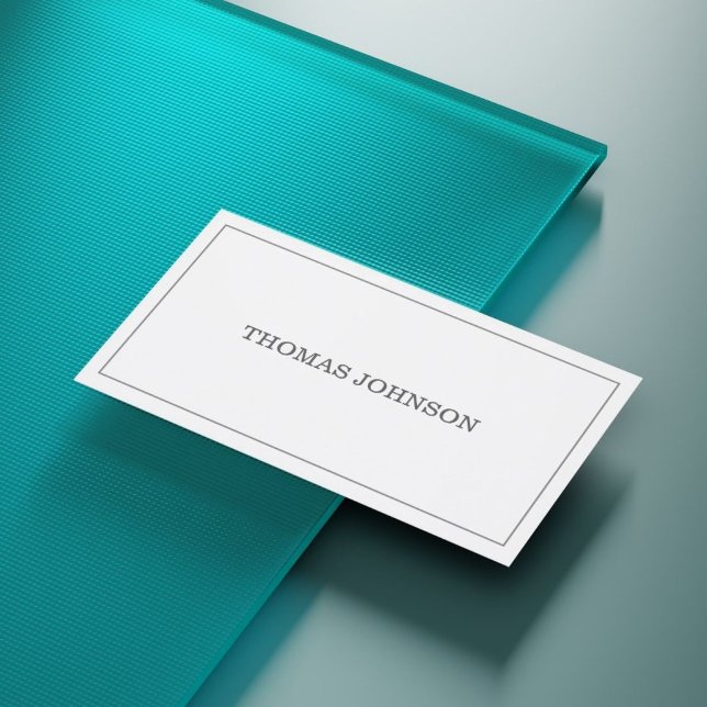 Minimal Elegant Gray White Consultant Visitenkarte (Von Creator hochgeladen)