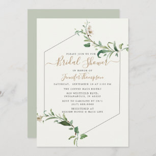Minimal Elegant Grüne Brautparty Einladung