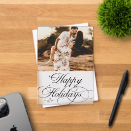 Minimal Elegant Holiday 1 Photo Christmas Card Acryleinladungen