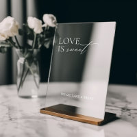 Minimal Elegant Liebe ist Sweet Wedding Acrylic Si