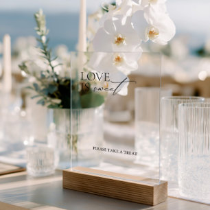 Minimal Elegant Liebe ist Sweet Wedding Acrylic Si Acrylschild