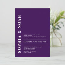 Minimal Elegant Lila Moderne Hochzeit