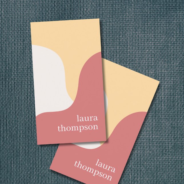 Minimal Elegant Pastel Pattern Berater Visitenkarte (Von Creator hochgeladen)