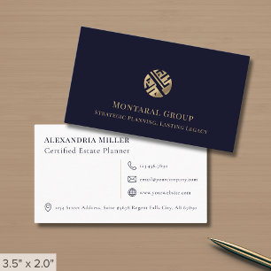 Minimal Elegant Professionell Visitenkarte