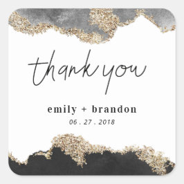 Minimal Elegant Quadratischer Aufkleber