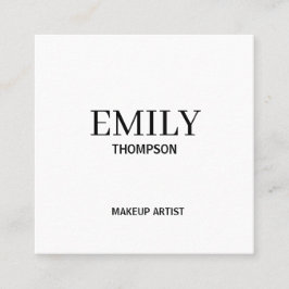 Minimal Elegant Schwarz-weiß Quadratische Visitenkarte
