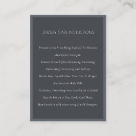 Minimal Elegant Schwarz-weiße Schmuckpflege Visitenkarte