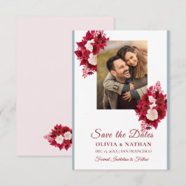Minimal Elegant Text & Photo Design / Wedding Save The Date