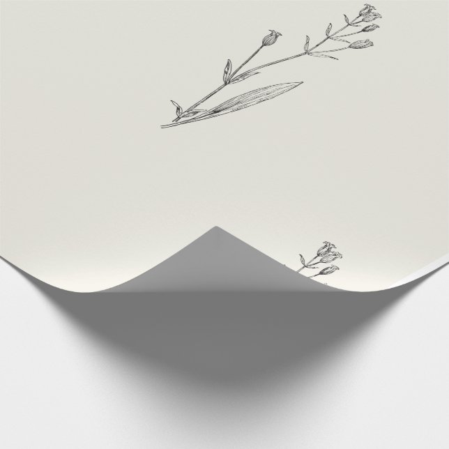 Minimal Elegant Vintag Geschenkpapier (Ecke)