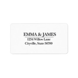 Minimal Elegant Wedding Address Labels – Ivory Mar Adressaufkleber