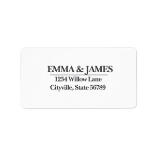 Minimal Elegant Wedding Address Labels – Ivory Mar Adressaufkleber