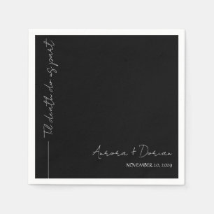 Minimal Elegant Wedding Napkin Serviette