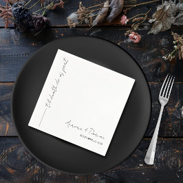 Minimal Elegant Wedding Napkin Serviette