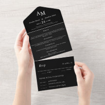Minimal Elegante Black Wedding