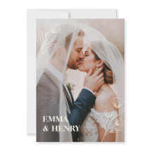 Minimal elegante Hochzeit Einladung mit Bride & Gr